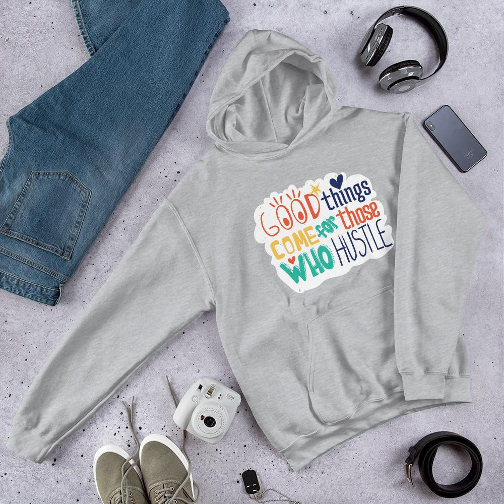 Those Who Hustle Unisex Hooded Sweatshirt — Grey
