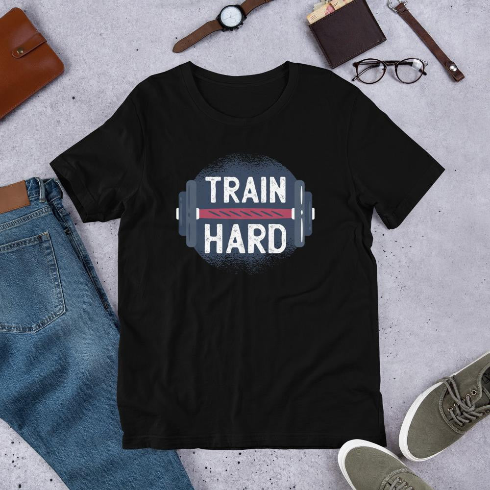 Train Hard Half Sleeve T-Shirt — Black