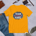Train Hard Half Sleeve T-Shirt — Gold