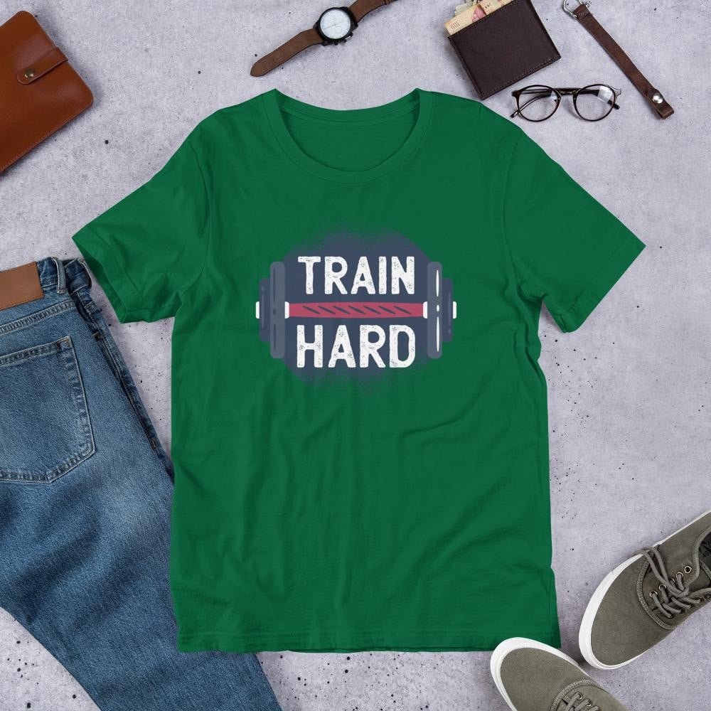 Train Hard Half Sleeve T-Shirt — Green