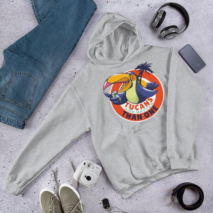Tucan Drinking Beer Unisex Hooded Sweatshirt