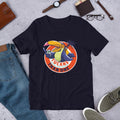 Tucan Drinking Beer Half Sleeve T-Shirt — Navy
