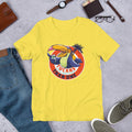 Tucan Drinking Beer Half Sleeve T-Shirt — Yellow