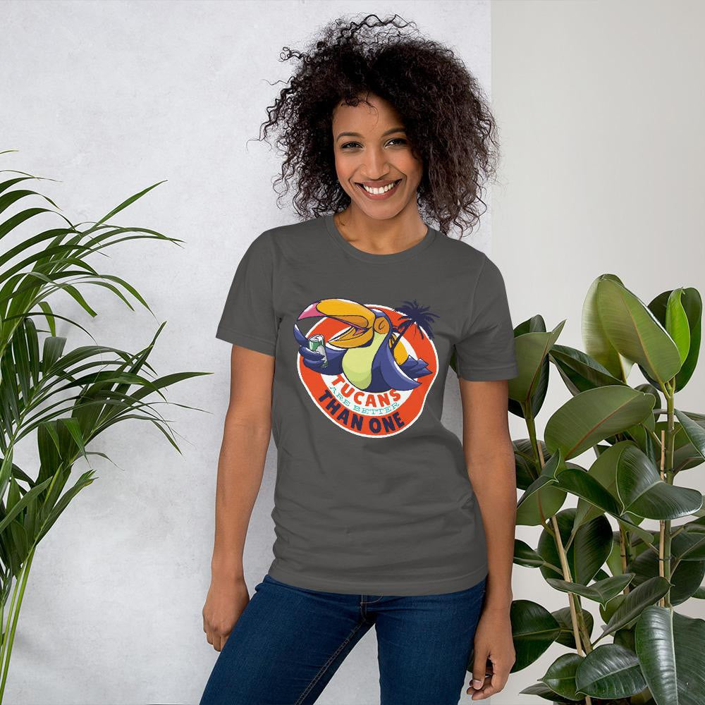 Tucan Drinking Beer Half Sleeve T-Shirt — detail view 11