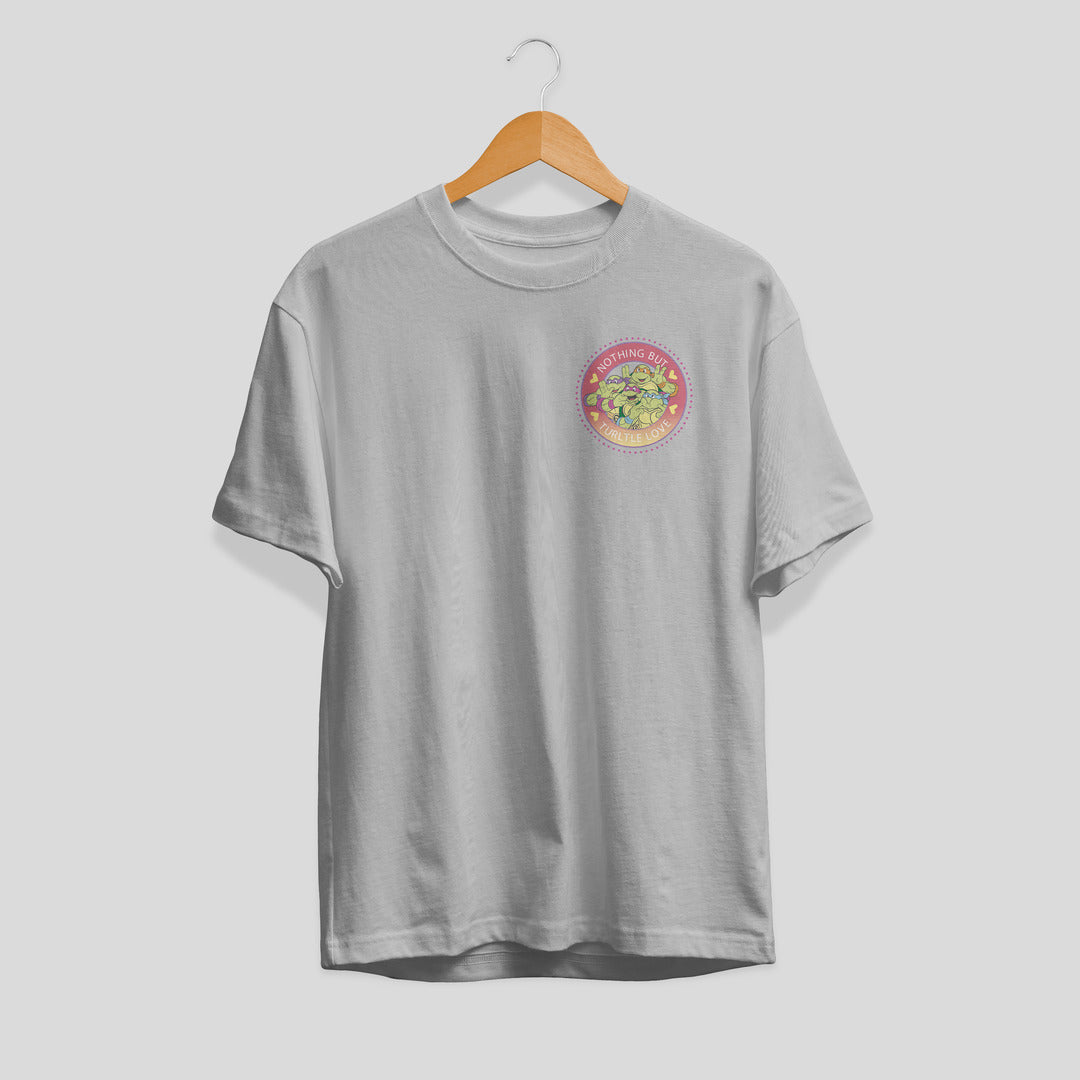 Turtle Love Unisex Half Sleeve T-Shirt — Grey