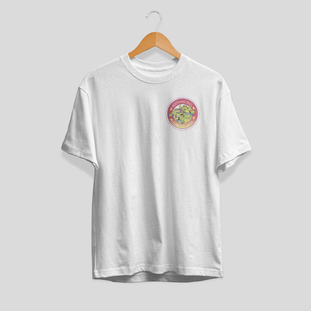 Turtle Love Unisex Half Sleeve T-Shirt — White