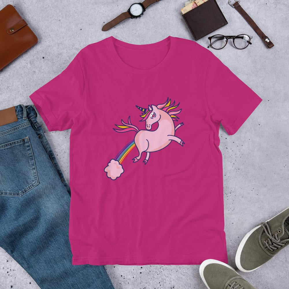 Pink Unicorn Half Sleeve T-Shirt — Pink