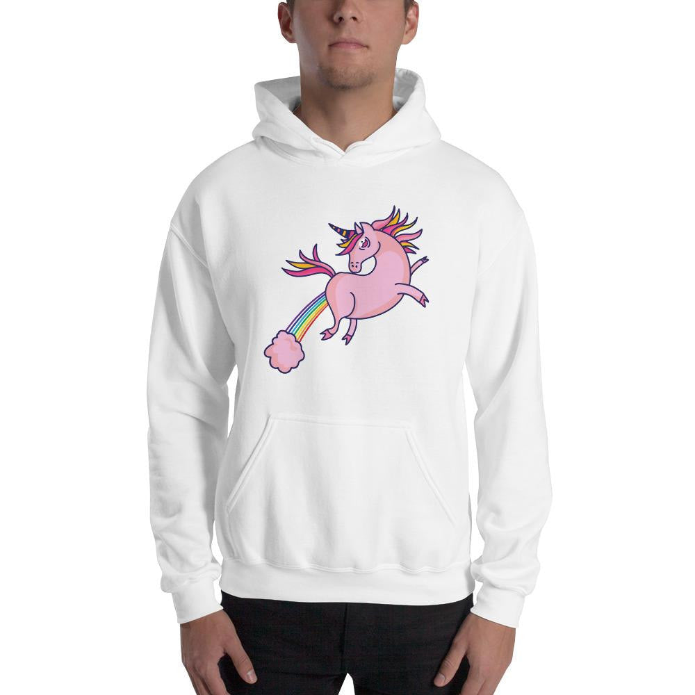 Pink Unicorn Unisex Hooded Sweatshirt — detail view 2