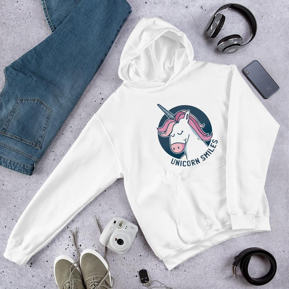 Unicorn Smiles Unisex Hooded Sweatshirt