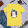 Unicorn Smiles Half Sleeve T-Shirt — Yellow