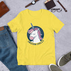 Unicorn Smiles Half Sleeve T-Shirt — Yellow