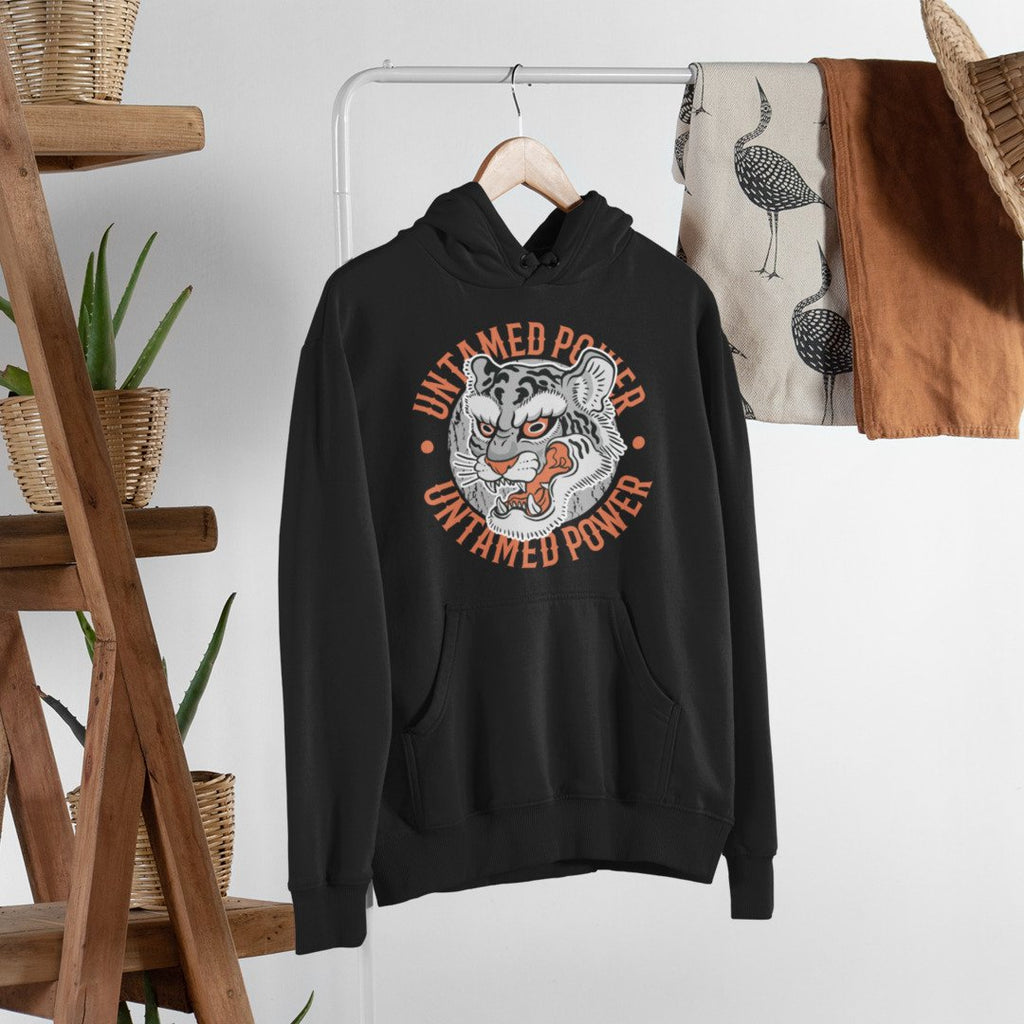 Untamed Power Unisex Hooded Sweatshirt — Black