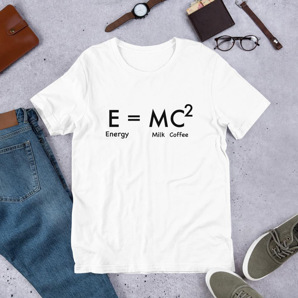 New Energy Equation science tee front graphic – Fourth Dimension Club