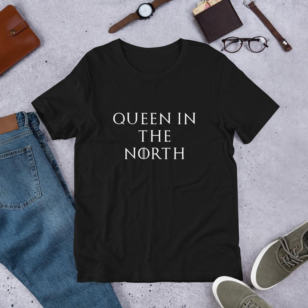 Queen In The North GOT Men/Unisex Half Sleeve T-Shirt — Black