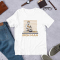 Iron Man Funny Half Sleeve T-Shirt — White