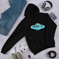 Uranus Cartoon Unisex Hooded Sweatshirt — Black