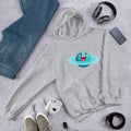 Uranus Cartoon Unisex Hooded Sweatshirt — Grey