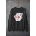 Valentine Cat Unisex Sweatshirt — Black