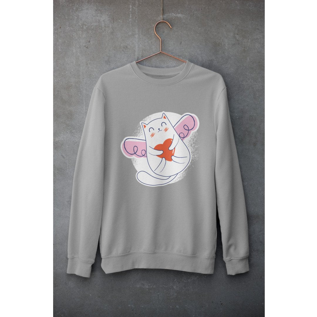 Valentine Cat graphic sweatshirt – Fourth Dimension Club