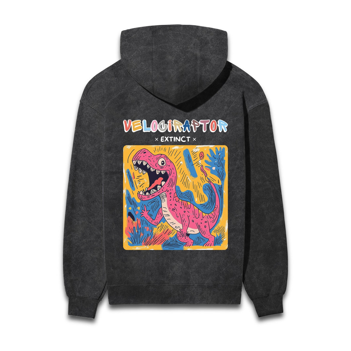 Velociraptor Acid Wash Hooded Sweatshirts #AncientArchives