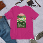 Wales & Cornwall Half Sleeve T-Shirt — Pink