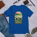 Wales & Cornwall Half Sleeve T-Shirt — Blue