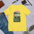 Wales & Cornwall Half Sleeve T-Shirt — Yellow
