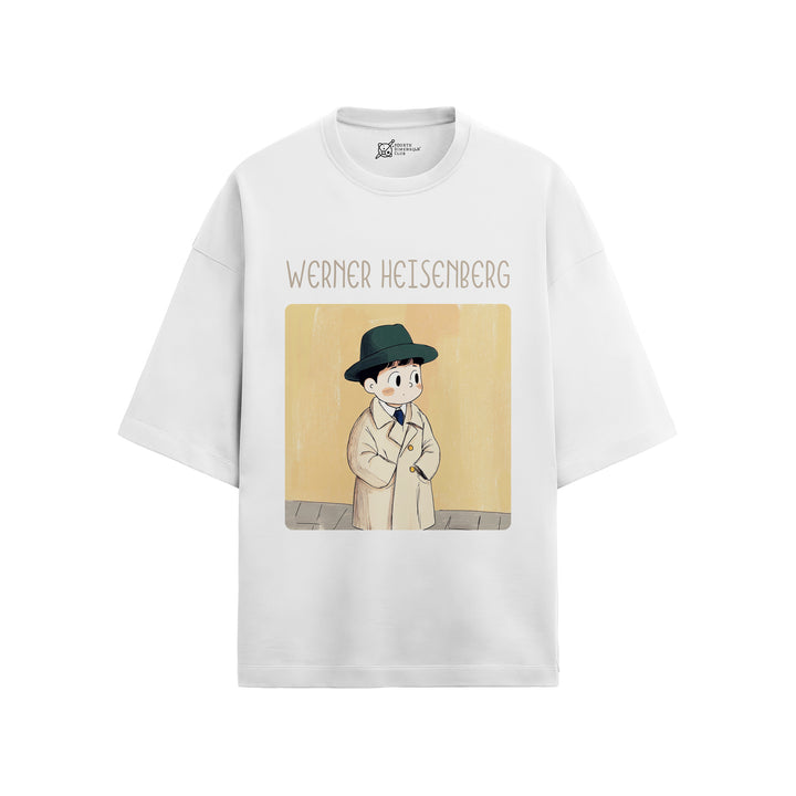 Werner Heisenberg Oversized French Terry T-Shirt #GeniusDoodles