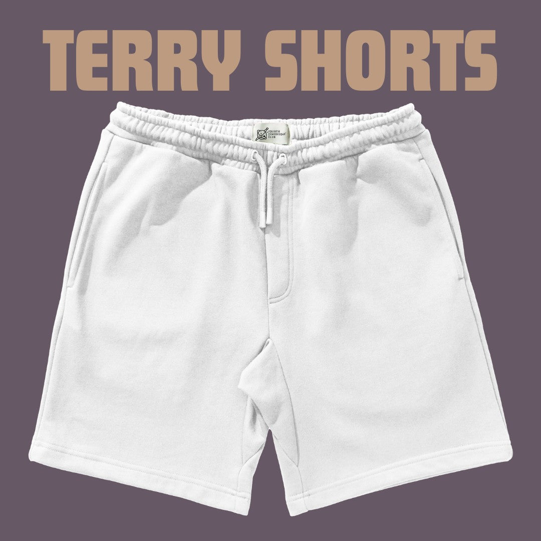 Timeless French Terry Shorts — white-1