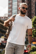 Men/Unisex Plain Half Sleeve T-Shirt — White