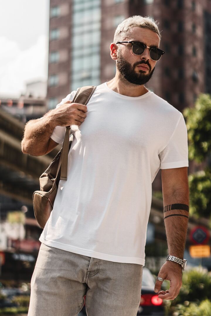 Men/Unisex Plain Half Sleeve T-Shirt — White