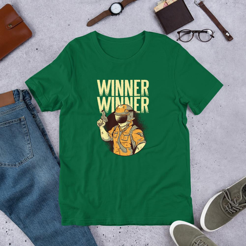 Winner Winner Half Sleeve T-Shirt — Green