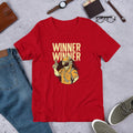 Winner Winner Half Sleeve T-Shirt — Red