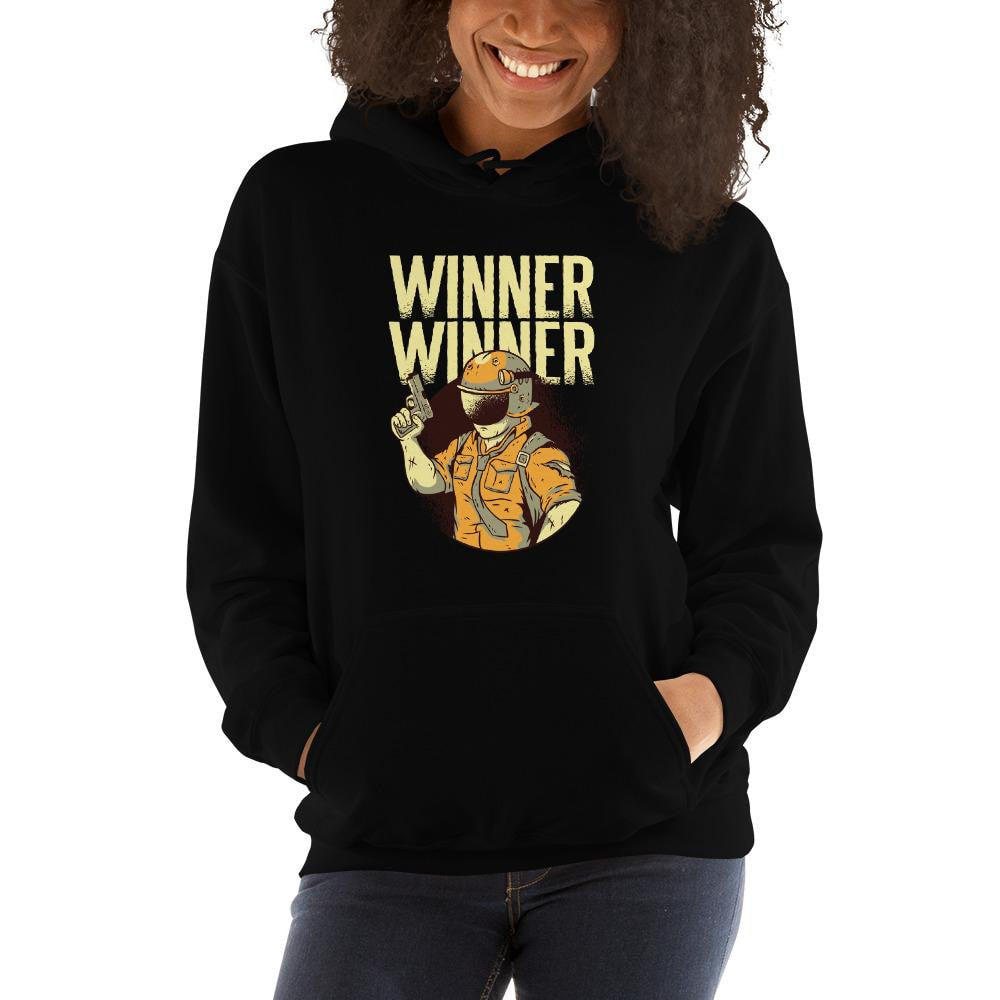 Winner Winner Unisex Hooded Sweatshirt — detail view 2