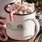 Winter Hot Bath Enamel Mug — front view