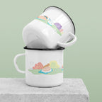 Winter Hot Bath Enamel Mug — back view