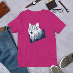 Forest Wolf Half Sleeve T-Shirt — Pink