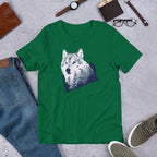Forest Wolf Half Sleeve T-Shirt — Green