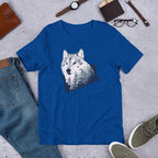 Forest Wolf Half Sleeve T-Shirt — Blue