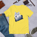 Forest Wolf Half Sleeve T-Shirt — Yellow