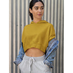 Timeless Crop Hoodies — Mustard