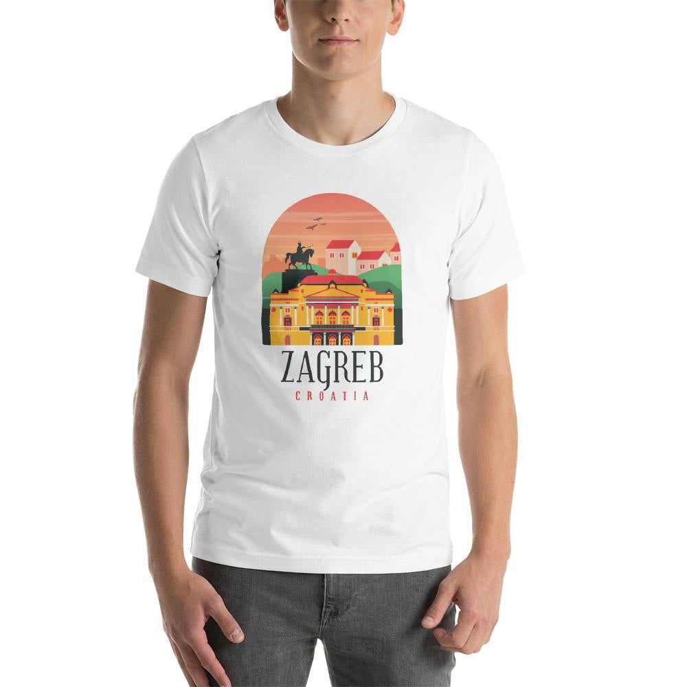 Zagreb Croatia Half Sleeve T-Shirt — detail view 2