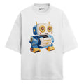 Zappy Oversized French Terry T-Shirt — white-1