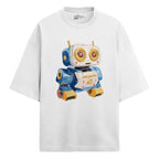 Zappy Oversized French Terry T-Shirt — white-1