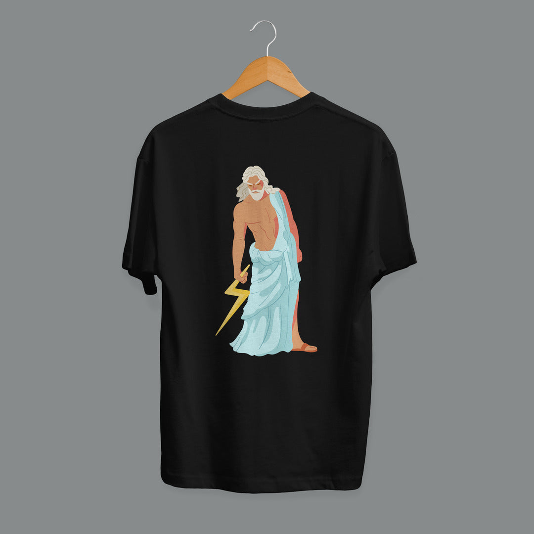 Zeus Greek God Half-Sleeve T-Shirt — detail view 3