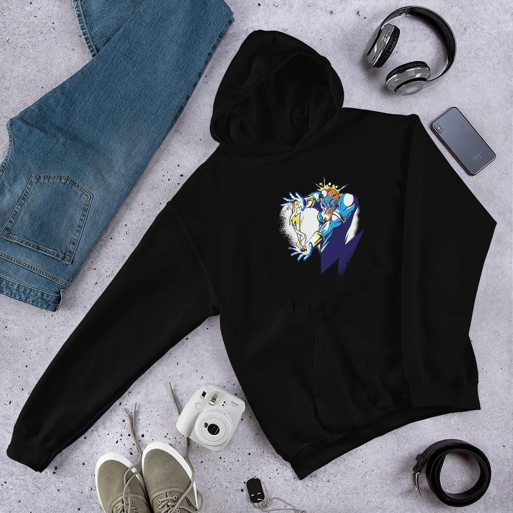 Zeus Cartoon Unisex Hooded Sweatshirt — Black