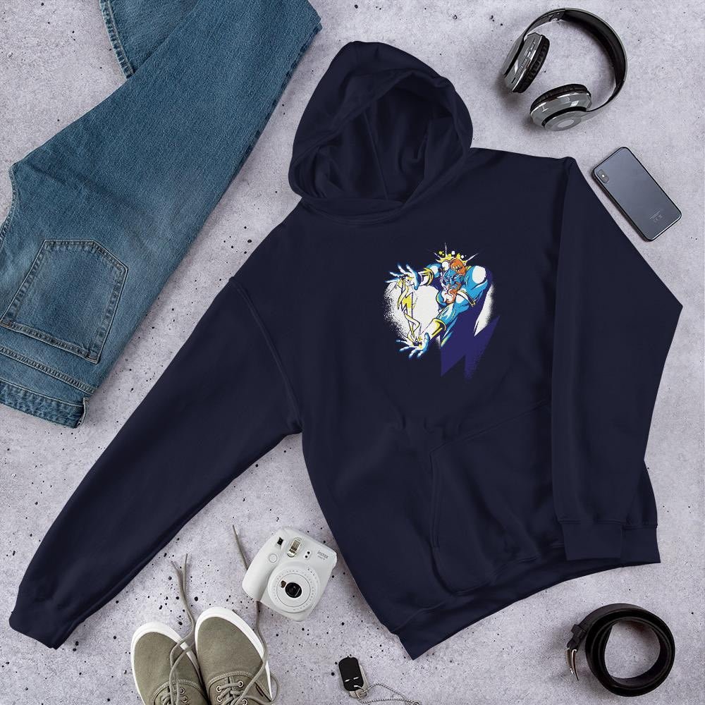 Zeus Cartoon Unisex Hooded Sweatshirt — Navy