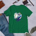 Zeus Cartoon Half Sleeve T-Shirt — Green