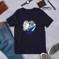 Zeus Cartoon Half Sleeve T-Shirt — Navy