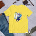 Zeus Cartoon Half Sleeve T-Shirt — Yellow